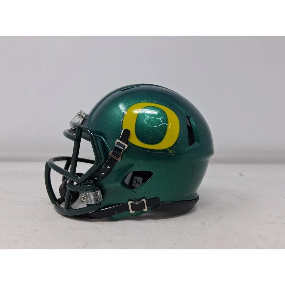 University OREGON DUCKS Mini Helmet NCAA Football Schutt Auhentic Metallic Green